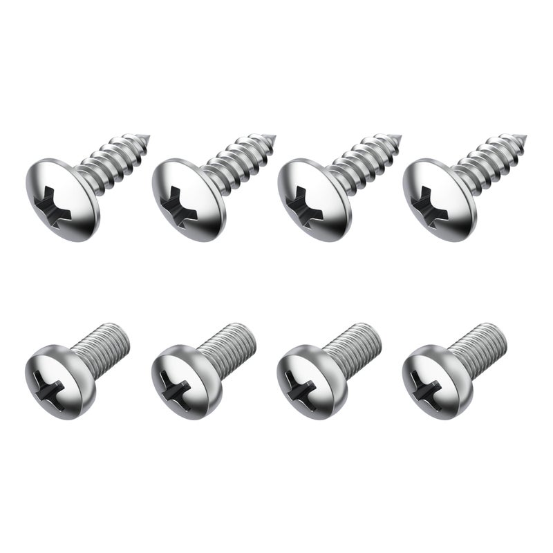 Prime Ave Stainless Steel License Plate Screw Set for Front/Rear Plates, Frames & Covers Compatible with Audi A3 A4 A5 A6 A7 A8 S3 S4 S5 S6 S7 S8 RS3 RS4 RS5 RS6 RS7 Q3 Q4 Q5 Q7 Q8 SQ5 SQ7 SQ8 e-Tron - Image 1