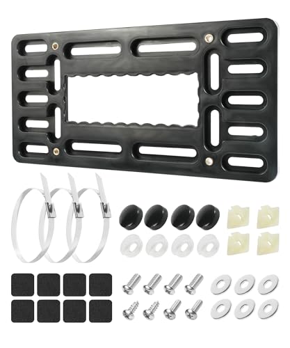 bylikeho License Plate HolderFront License Plate HolderCar Accessories License Plate BracketCar Plate HolderLicense Plate Covers with Anti Theft Stainless Steel Screw Bolt CapsFit Car - Image 1