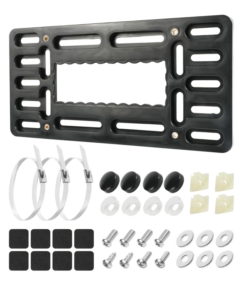 bylikeho License Plate HolderFront License Plate HolderCar Accessories License Plate BracketCar Plate HolderLicense Plate Covers with Anti Theft Stainless Steel Screw Bolt CapsFit Car - Image 3