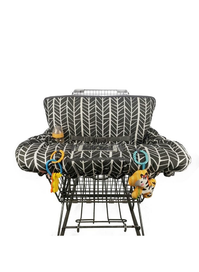 ICOPUCA Shopping Cart Cover for Baby boy Girl, Multi-in-1 Cart Covers for Babies, Soft Padded Infant High Chair Cover, Machine Washable, Grocery cart seat Cushion Cover - Image 1