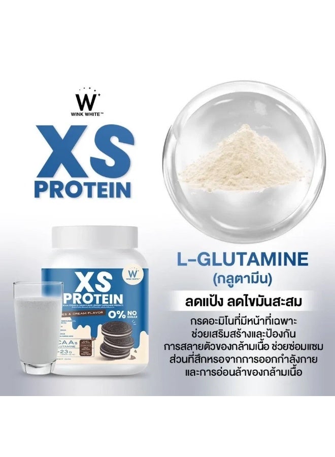 وينك وايت بروتين XS بنكهة الكوكيز والكريمة | ٢٣ غ بروتين مصل اللبن + أحماض أمينية متشعبة السلسلة + إل-جلوتامين | مكمل غذائي خالٍ من السكر - Image 3
