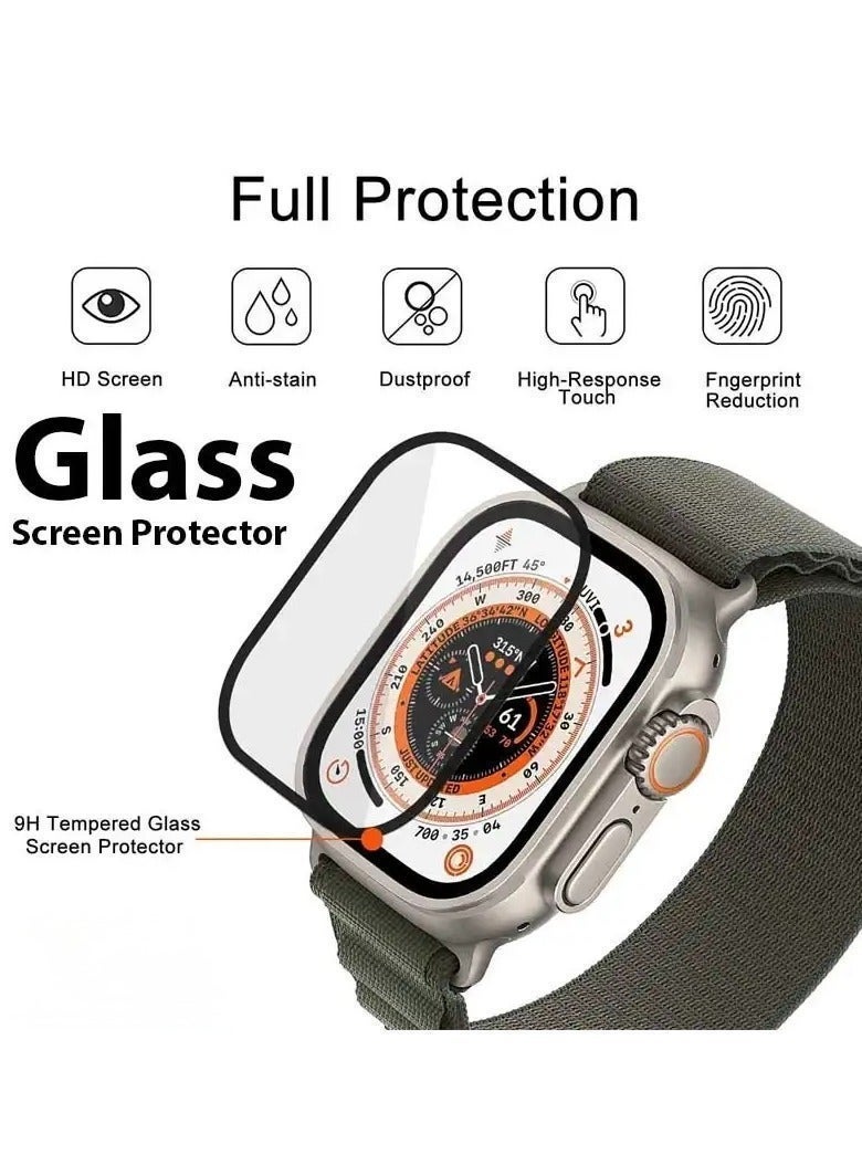 Premium 9H Tempered Glass Screen Protector for Apple Watch 49mm (Ultra 3 / Ultra 2 / Ultra 1)– HD Clear Anti-Glare Anti-Fingerprint, Full Coverage Touch Sensitive Protection - Image 2
