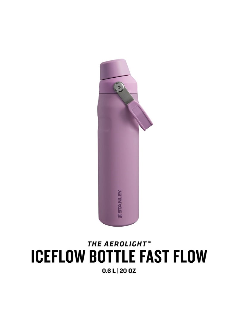 Stanley - The Aerolight IceFlow Water Bottle Fast Flow 0.6L - Keeps 10 Hours Cold - Lightweight Insulated Water Bottles - Dishwasher Safe - Leakproof and Fast Flow Lid - BPA Free - Lilac - Image 1
