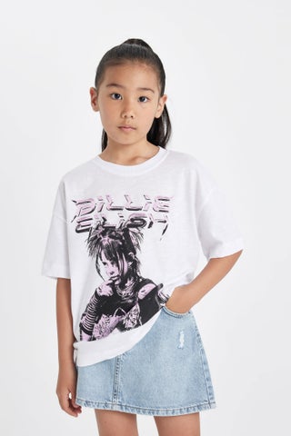 Girl Billie Eilish Relax Fit Crew Neck Short Sleeve T-Shirt - pzsku/Z6E112BC80DB5C2CF65BFZ/45/1748351712/9728fbab-9473-451f-8f92-a2513150ada8