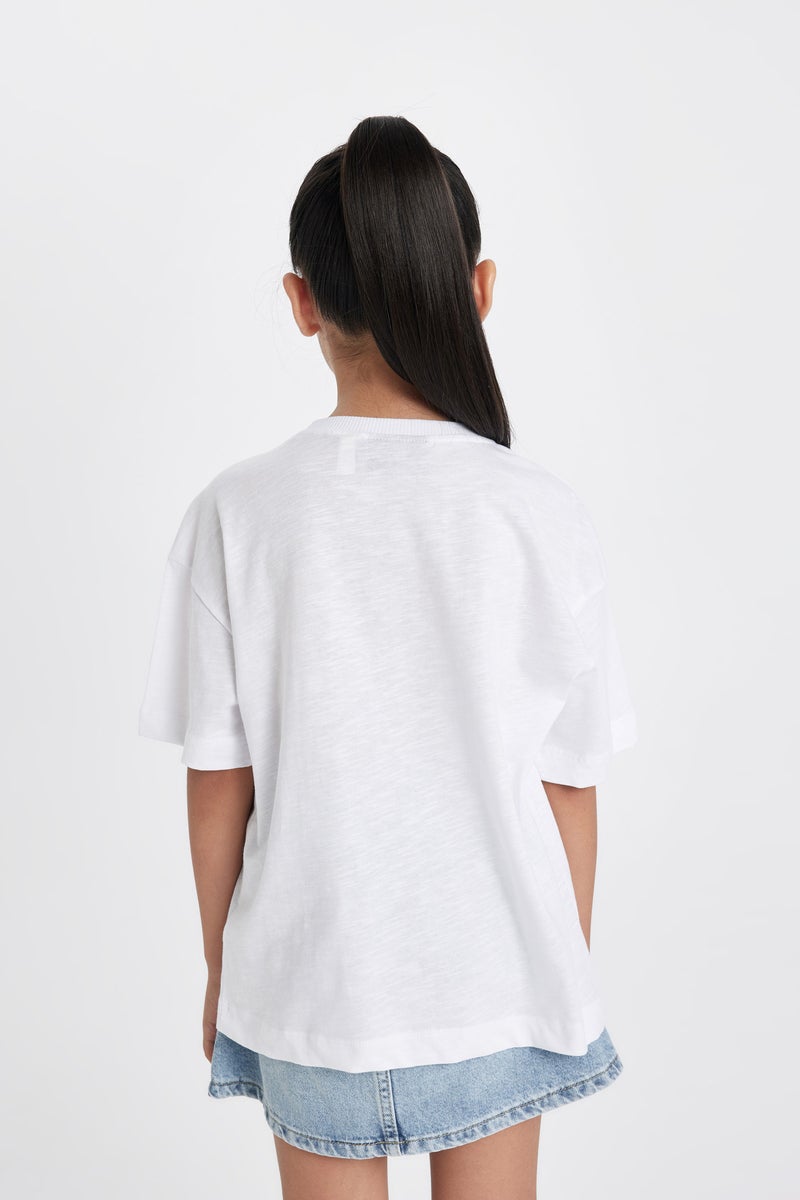 Girl Billie Eilish Relax Fit Crew Neck Short Sleeve T-Shirt