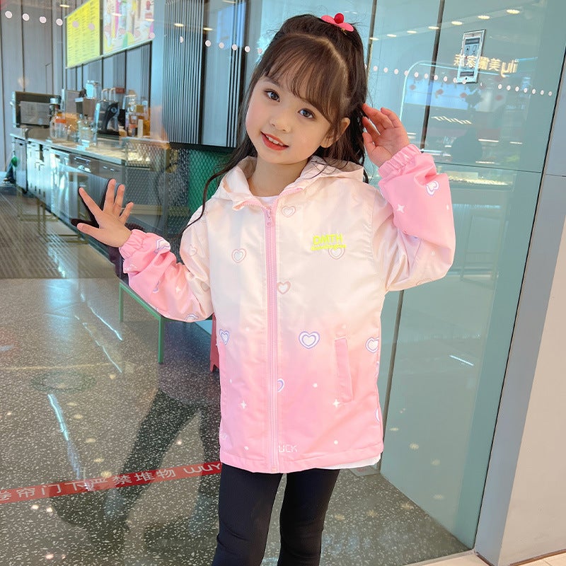 Girl'S Coat Western Style Children'S Clothing Children'S Spring Gradient Casual Girl'S Spring Clothes - Image 1