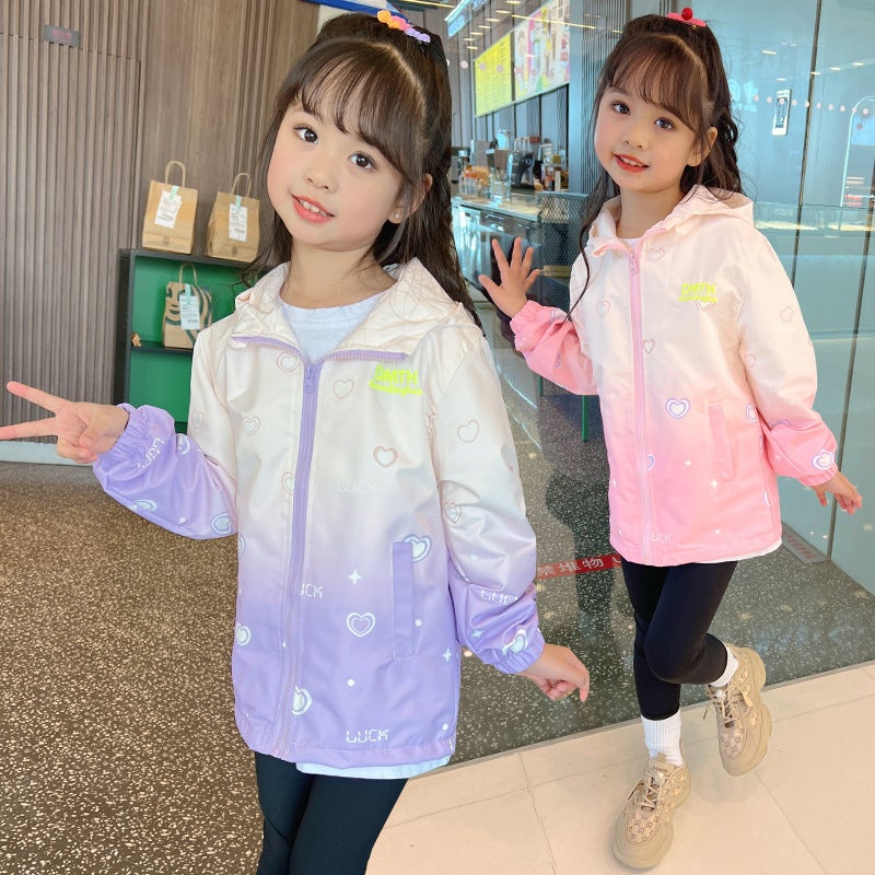 Girl'S Coat Western Style Children'S Clothing Children'S Spring Gradient Casual Girl'S Spring Clothes - Image 3