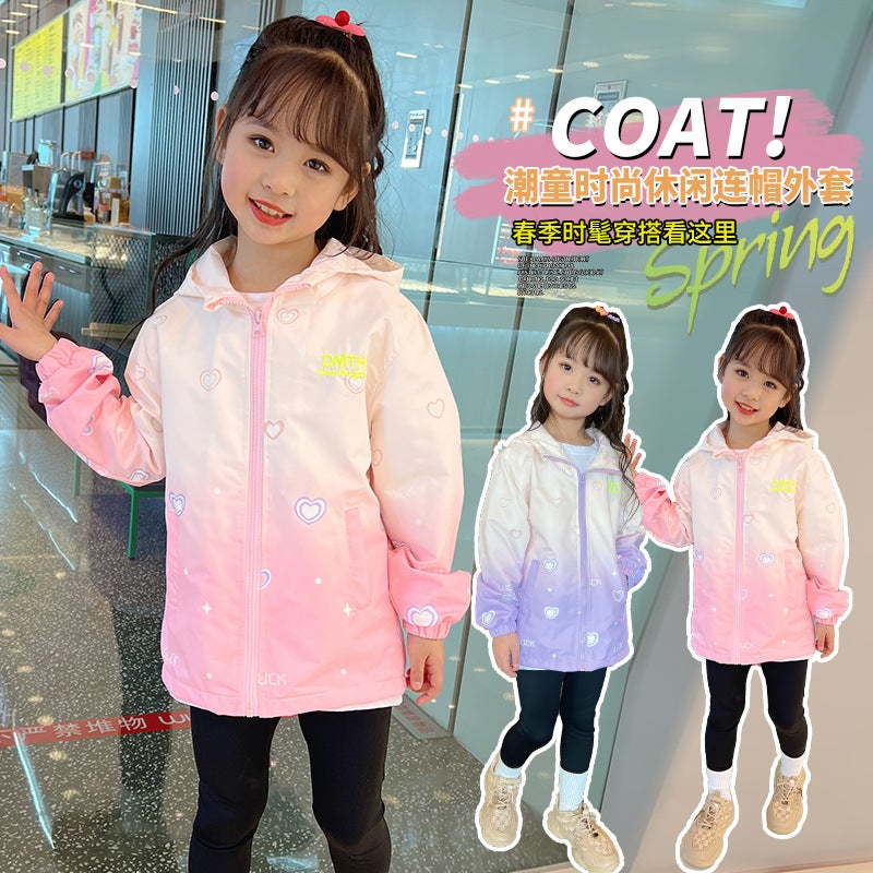 Girl'S Coat Western Style Children'S Clothing Children'S Spring Gradient Casual Girl'S Spring Clothes - Image 4