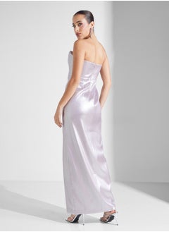 AIDAN MATTOX One Shoulder Side Silt Sequin Dress  - Image 2