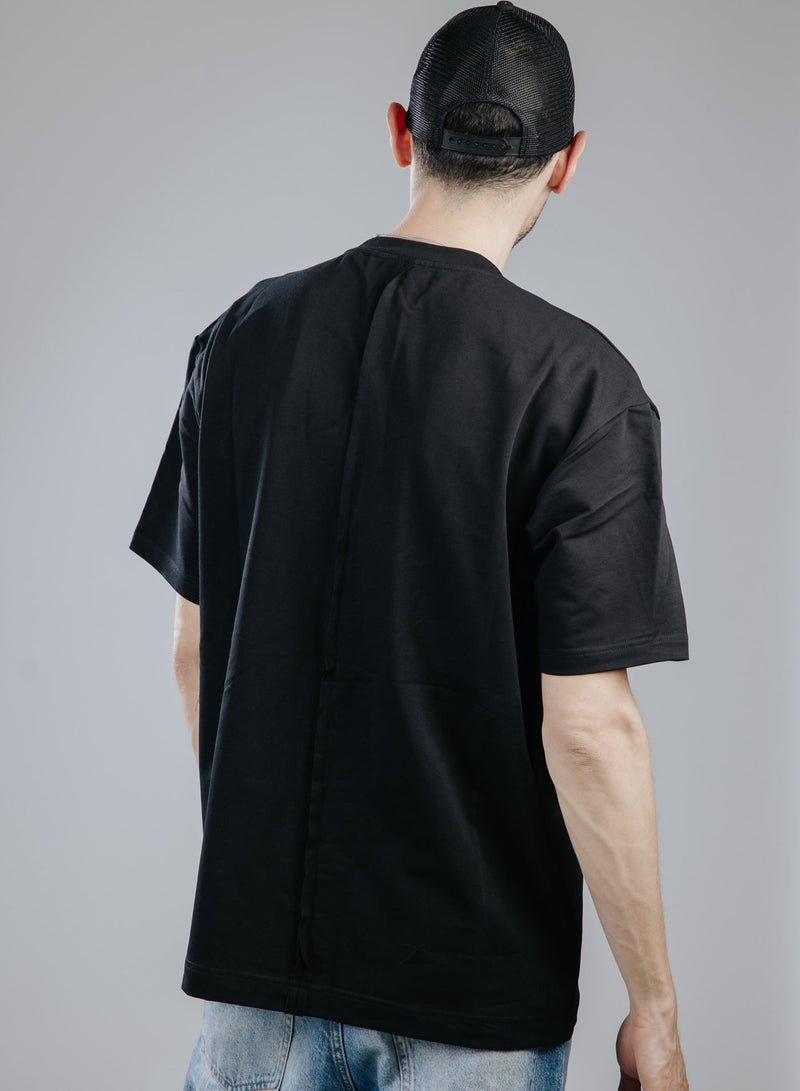 Snugface The Line Oversized Men's T-Shirts - Image 2