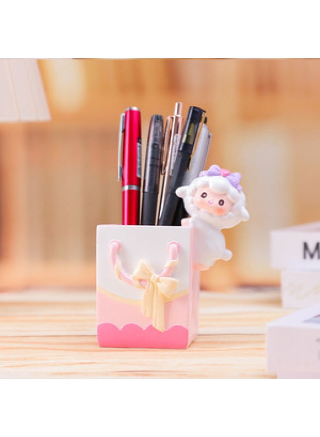 Creative Multifunctional Mermaid Shell Pen Downlight Girl Heart Room Resin Craft Decorations
