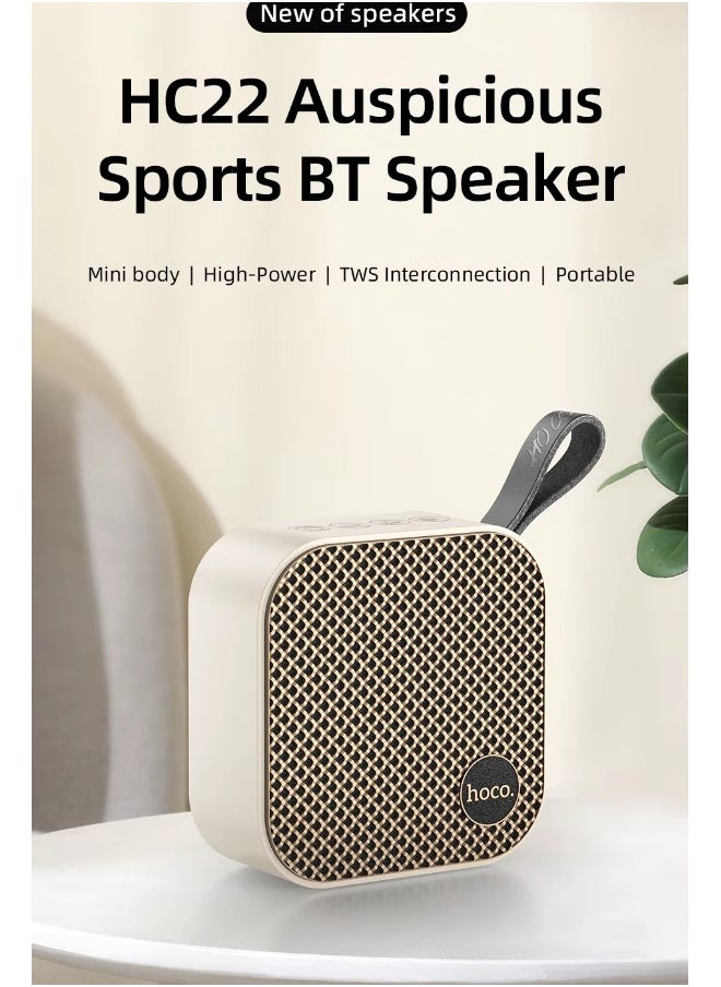 hoco. HOCO HC22 Wireless Bluetooth Speaker High Quality Auspicious Outdoor Portable Mini Audio 1200mAh Speaker Cai De Som Support TF Card / FM / TWS  - Image 2