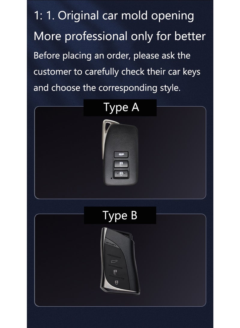 ليكساس غطاء حماية مفتاح السيارة الراقية مناسبة لـ Lexus ES300NX350hRX350hUX260hGX / LS500h حالة قشرة مفتاح السيارة لـ Lexus - Image 3