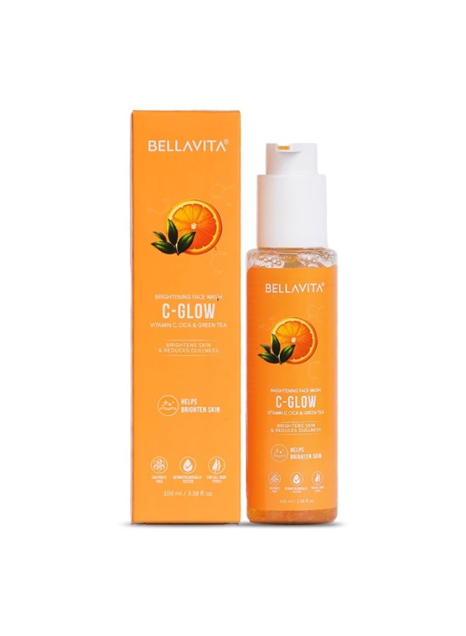 Bella Vita Organic Vitamin C-Glow Natural Face Wash with Honey, Aloe and Sandalwood, Oil Control, Acne Removal and Glowing Skin for Men and Women - 100 ml - Image 1