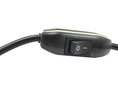 Duttek Power Cord with Switch, PC Power Cord Inline Switch IEC 320 Mains Power C14 to C13 Male to Female Power Extension Cord Cable with Switch Standard Computer to PDU 30CM/1FT - Image 4