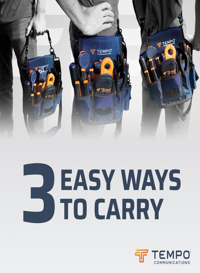 تمبو حقيبة أدوات TEMPO PA9150 Ultimate Technician - حقيبة أدوات متعددة الاستخدامات - قماش 1680D - للكتف والخصر والمقبض - حقيبة جيب لفني الري - Image 4