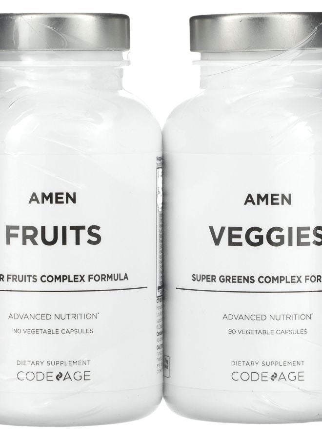 Codeage Amen Fruits & Veggies 2 Bottles 180 Vegetable Capsules