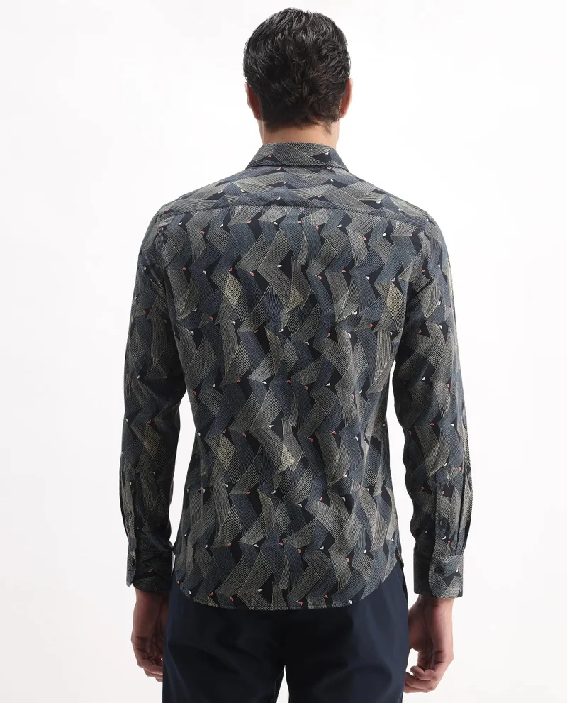 Rare Rabbit Men's Geometric Print Shirt