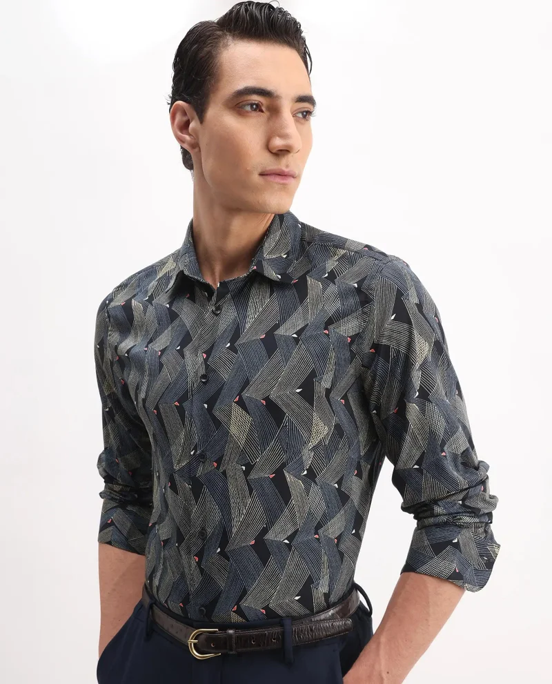 Rare Rabbit Men's Geometric Print Shirt
