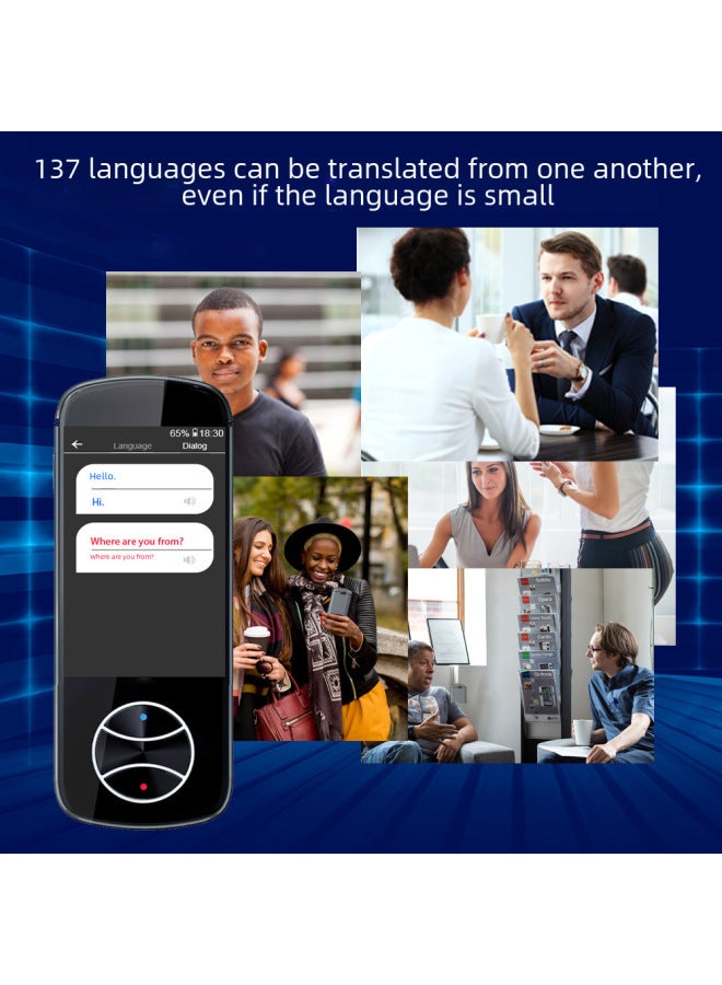 V10 مترجم لغوي ذكي - ترجمة متعددة اللغات مع خاصية الترجمة دون اتصال وترجمة الصور، شاشة لمس 3.0 بوصة - Image 3