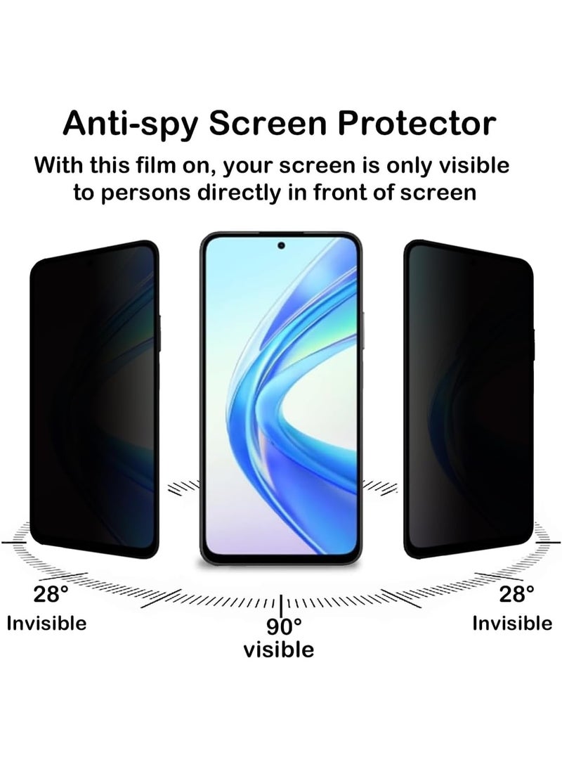 Muzz [2 Pack] Privacy Screen Protector for Honor X7b, Anti-Spy 9H Tempered Glass, Full Coverage, Scratch Resistant,28 ° Full Screen Anti-peeping (Honor X7b) - Image 5