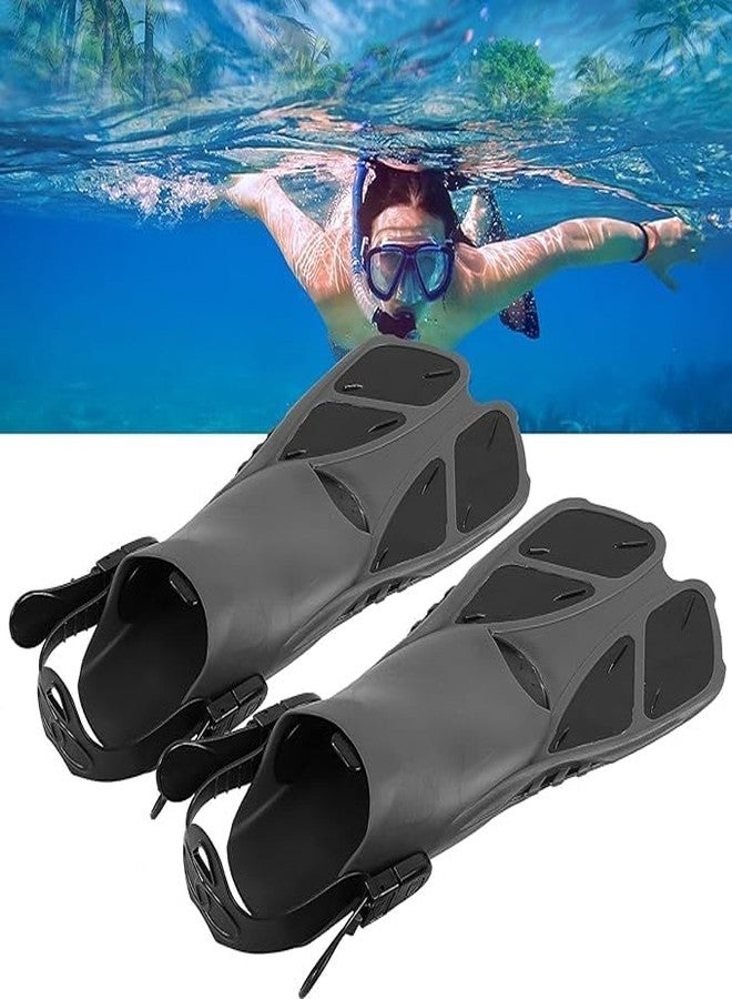 Olpad Swim Training Fins ,Diving Fins, Flippers for Snorkeling, Swimming Fins ,Swim Leg Fins,Adjustable Flipper Fins for Adults Men/Women, Teens, Lightweight & Compact for Travel (ML/XL) Black - Image 5