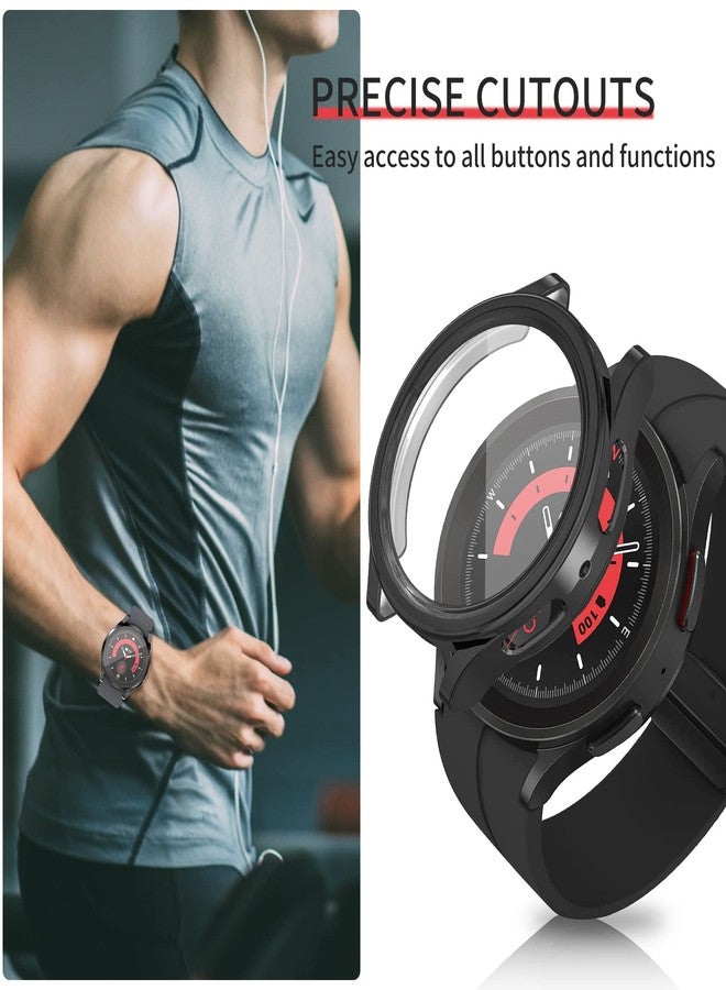 RICHONE [5Pack] Compatible with Galaxy Watch 5 Pro 45mm Screen Protector Case, with HD Screen Film, Full Protection Cover Soft TPU Bumper Frame Accessories (for Samsung Watch5 Pro 45mm, SM-R920) - Image 5