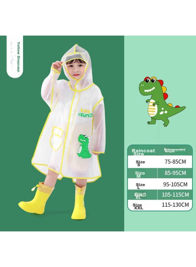 Daddy Pig Zhubaba Children's Raincoat For Boys And Girls Aged 3-6, Kindergarten Kids, Toddlers, School Use, Full Body Waterproof Poncho, Yellow, Size M - Image 1