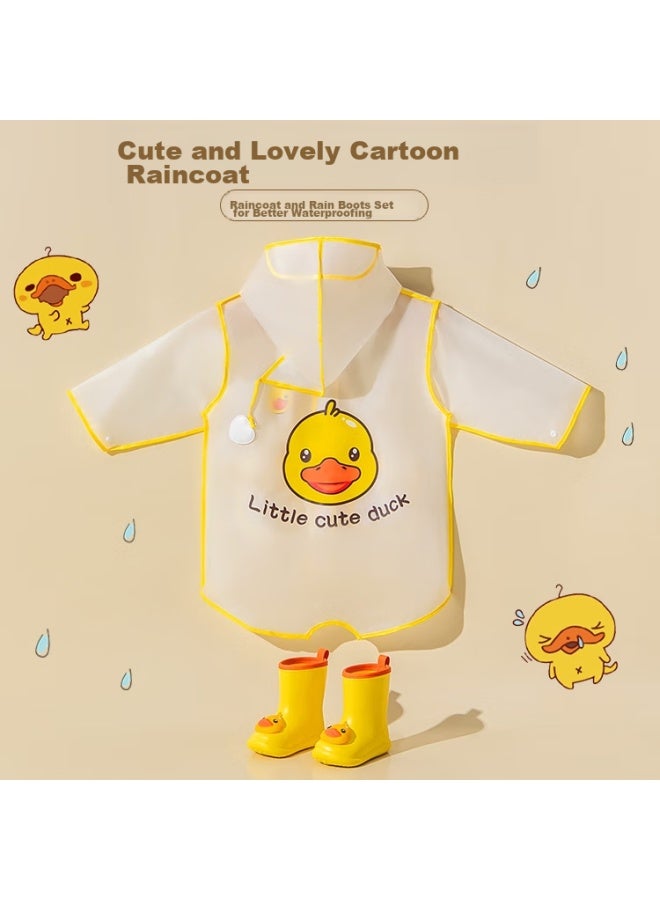 Daddy Pig Zhubaba Children's Raincoat For Boys And Girls Aged 3-6, Kindergarten Kids, Toddlers, School Use, Full Body Waterproof Poncho, Yellow, Size M - Image 2