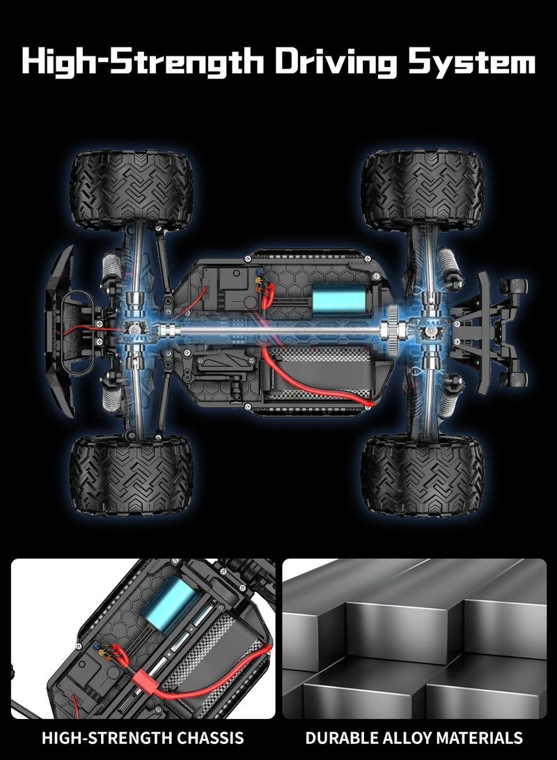 Harvestoy HAVT RC 1/14 Brushless All Terrain 2.4 GHz Romote Control Cars with LED Headlight for Beginners. Fast 50 mph,RC Trucks 4X4 Offroad .RC car for adults for kids.Toys Gifts for 14  years old - Image 5