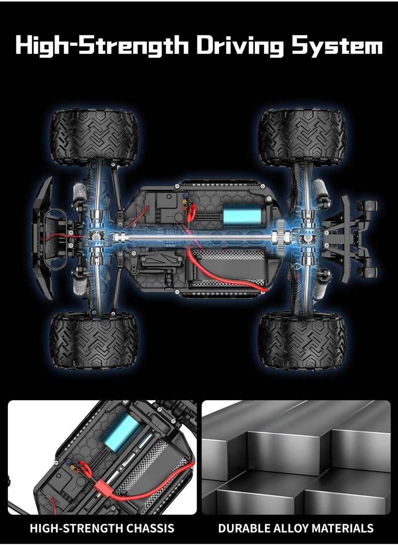 Harvestoy HAVT RC 1/14 Brushless All Terrain 2.4 GHz Romote Control Cars with LED Headlight for Beginners. Fast 50 mph,RC Trucks 4X4 Offroad .RC car for adults for kids.Toys Gifts for 14  years old  - Image 5