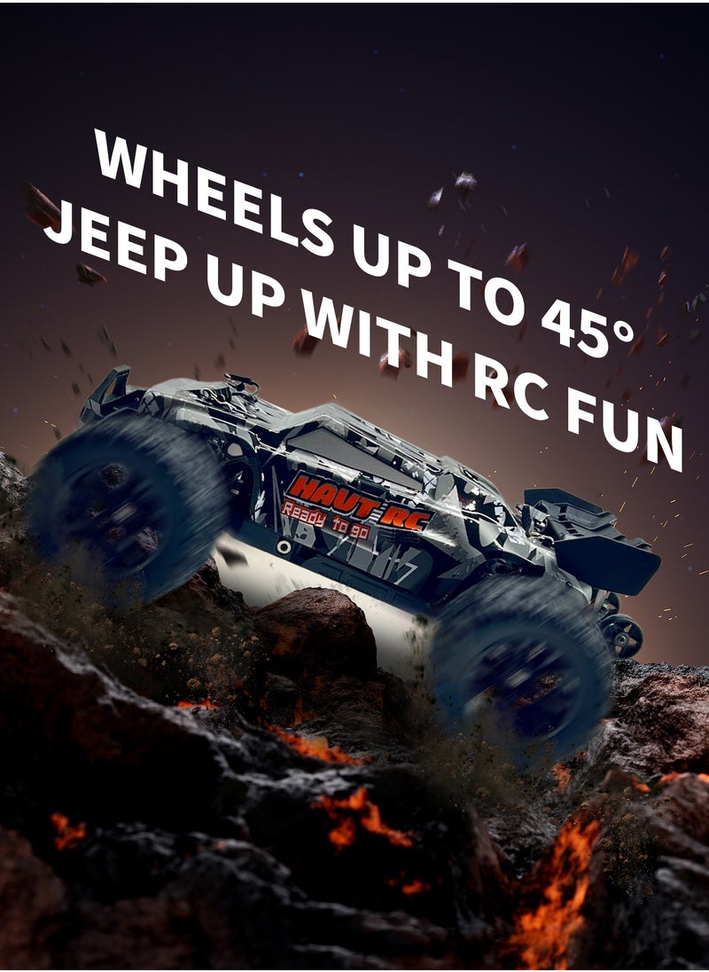 Harvestoy HAVT RC 1/14 Brushless All Terrain 2.4 GHz Romote Control Cars with LED Headlight for Beginners. Fast 50 mph,RC Trucks 4X4 Offroad .RC car for adults for kids.Toys Gifts for 14  years old  - Image 4