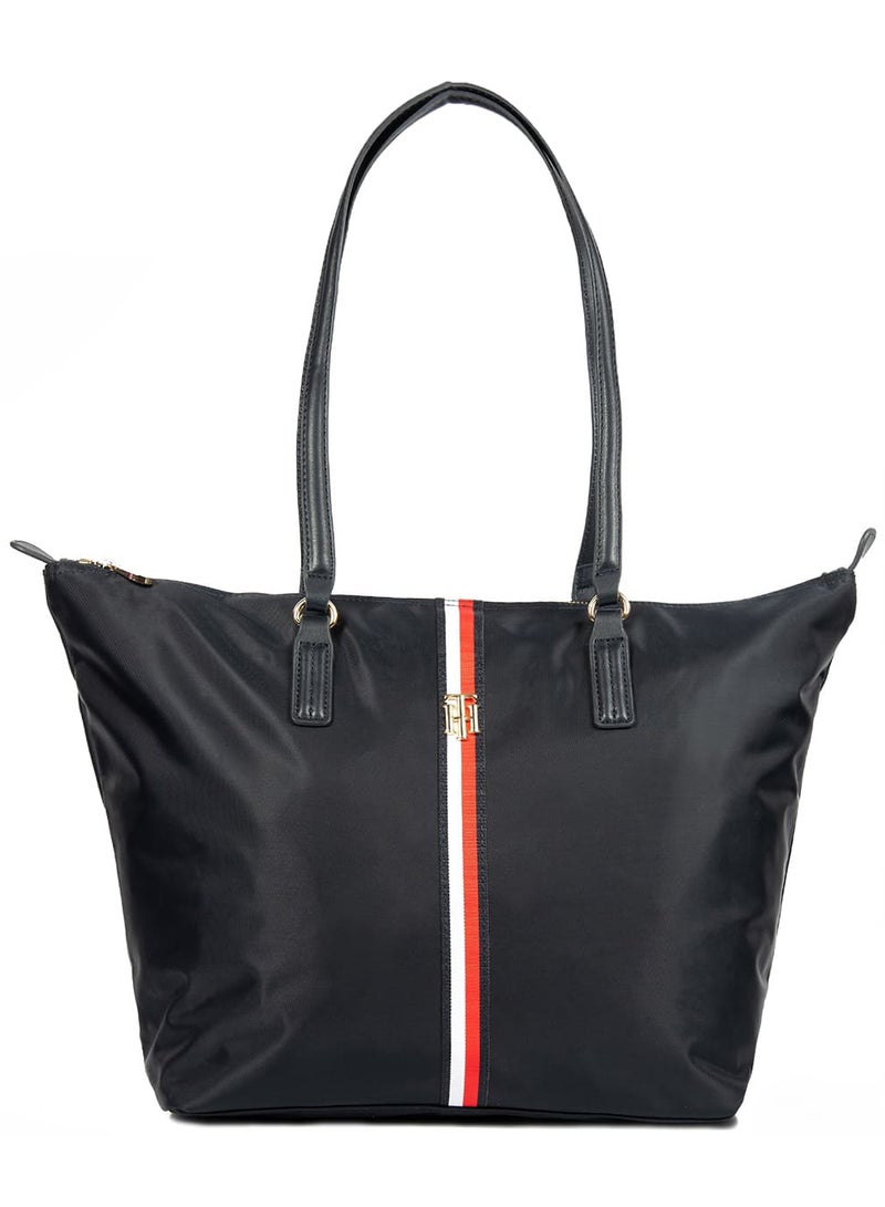 Tommy Icons حقيبة يد نسائية من تومي هيلفيغر باللون المحلي  Aw0Aw113680Gy - Image 1
