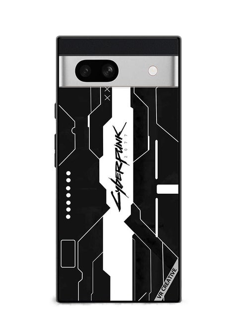Protective Case Cover For Google Pixel 7a Cyberpunk Design Multicolour