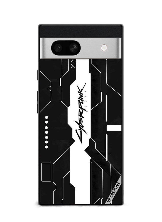 Protective Case Cover For Google Pixel 7a Cyberpunk Design Multicolour