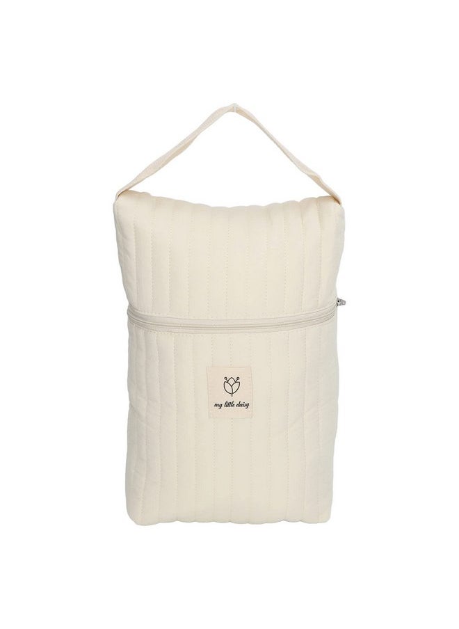 Garosa Large Capacity Cotton Diaper Bag Organizing Pouch Multifunctional Quilting Reusable Diaper Storage Bag for Going Out  - Image 1