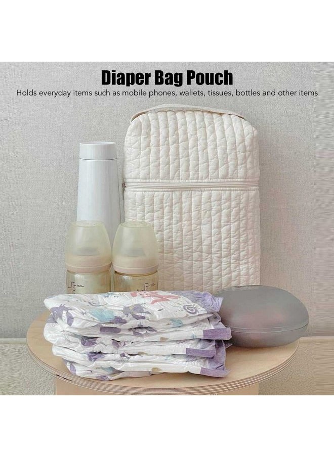 Garosa Large Capacity Cotton Diaper Bag Organizing Pouch Multifunctional Quilting Reusable Diaper Storage Bag for Going Out  - Image 3