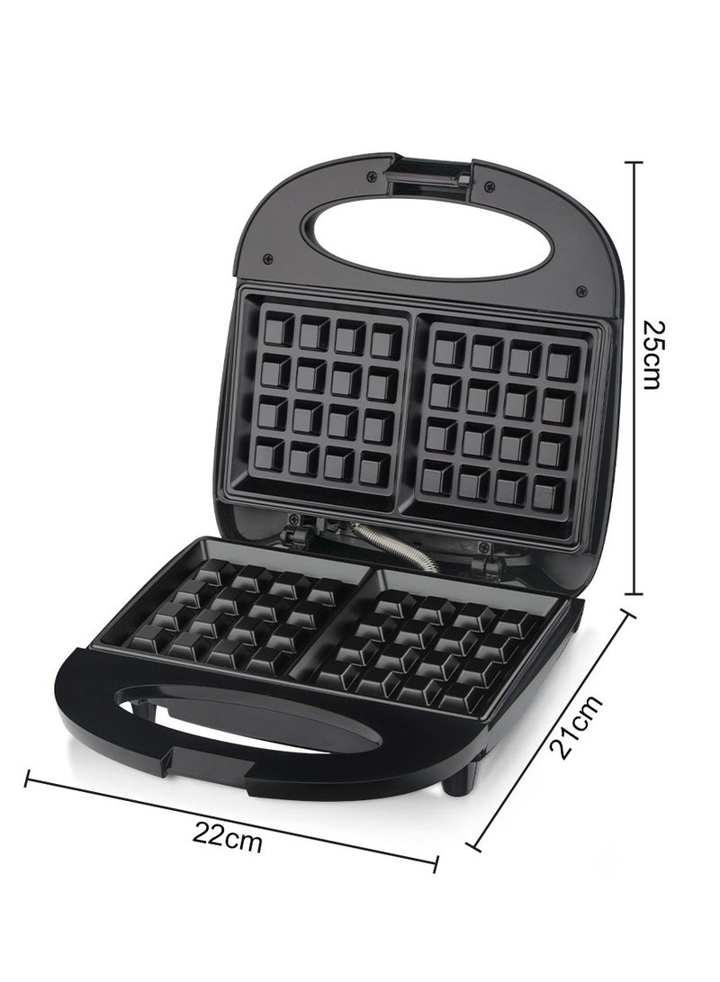 آر إيه أف ماكينة صنع الوافل المنزلية ذات الوجهين للتدفئة، ماكينة الإفطار متعددة الوظائف، ماكينة الخبز - Image 3
