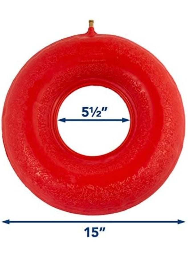 Carex Inflatable Donut Cushion - For Tailbone Pain, Hemorrhoids, Sciatica - Relief Cushion For Office Chair, Car, Seats, Travel, Wheelchair - Image 1