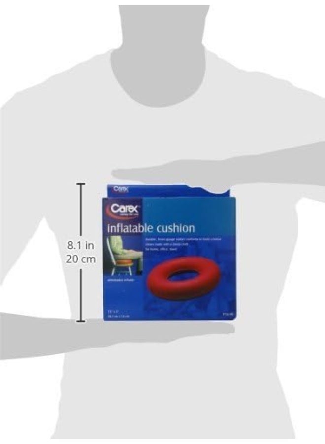 careX Inflatable Donut Cushion - For Tailbone Pain, Hemorrhoids, Sciatica - Relief Cushion For Office Chair, Car, Seats, Travel, Wheelchair - Image 2