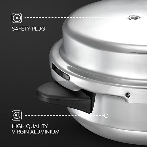 Judge by TTK Prestige Judge by Prestige Deluxe 4 Liter Induction Bottom Pressure Pan (Aluminium), Silver - Image 3