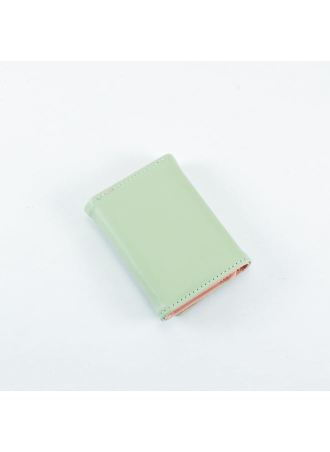Generic Leather Flip Wallet & Card Holder with Multiple  Pockets Green  - Image 2