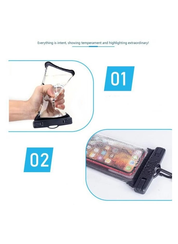 PROMASS - Waterproof Phone Pouch Airbag Floating [Industry-First 3D Seamless Body] IP68 Snorkeling Clear Waterproof Cell Phone Case Dry Bag with Lanyard - Image 1