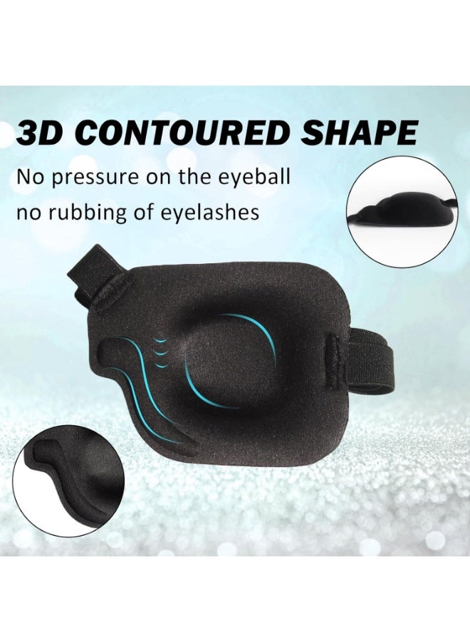 2Pcs 3D Eye Patches For Adults, Adjustable Medical Eyepatch Lazy Eye,Black(Right Eye) - Image 4
