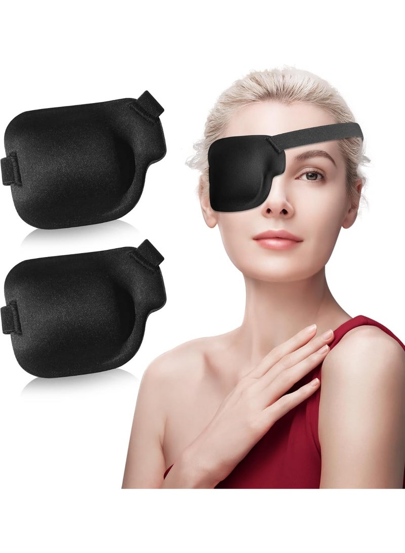2Pcs 3D Eye Patches For Adults, Adjustable Medical Eyepatch Lazy Eye,Black(Right Eye) - Image 5