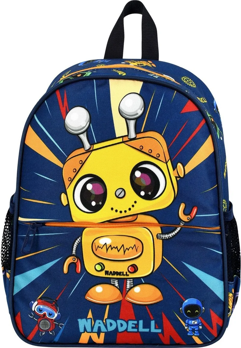 واديل Licensed Robot Patterned Navy Blue Kindergarten Nursery Backpack