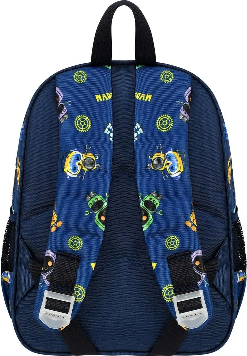واديل Licensed Robot Patterned Navy Blue Kindergarten Nursery Backpack