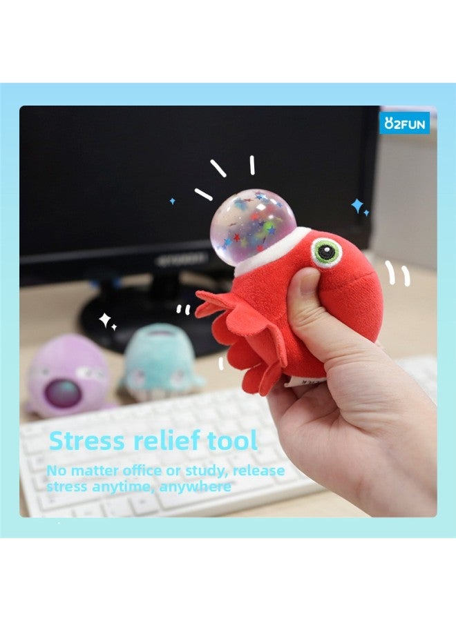 Plush Doll Vent Decompression Blind Bag Pinch Music Strange Funny Ocean Octopus Shark Decompression Decompression Toy-Color:Heart-level Lotus  - Image 3