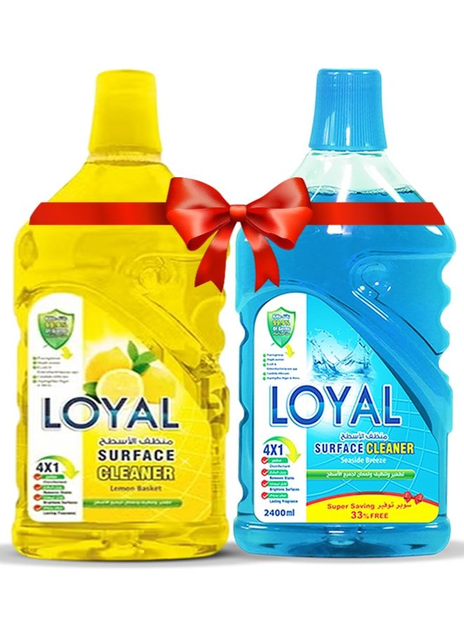 لويال منظف ​​أسطح ٢ × ٢٤٠٠ مل برائحة نسيم البحر والليمون والليمون الأخضر