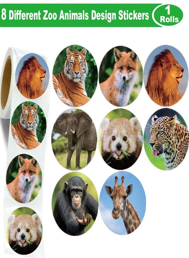 Hohamn 600 Pcs Zoo Animals Stickers for Kids, 1.5 Inch Round Jungle Animal Stickers for Boys Girls Birthday Party Favor Gifts Decoration Teachers Student Classroom Reward - Image 2